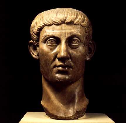 'Император Константин I', Рим, нач. IV в., бюст, мрамор, высота 95,3 см, Метрополитен-музей в Нью-Йорке