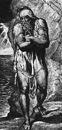 Ульям Блейк, 'Иосиф Аримафейский на берегу Альбиона', кон. XVIII века