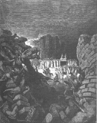 Гюстав Доре.
Разрушение стен Иерихона